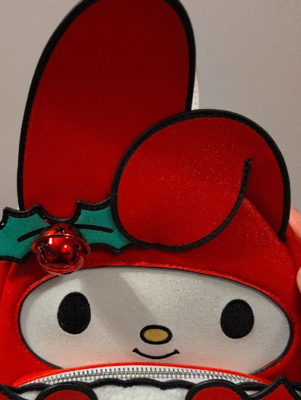 Loungefly Sanrio My Melody Christmas Holiday Mini Backpack in Red & White - Picture 5 of 11